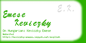 emese keviczky business card